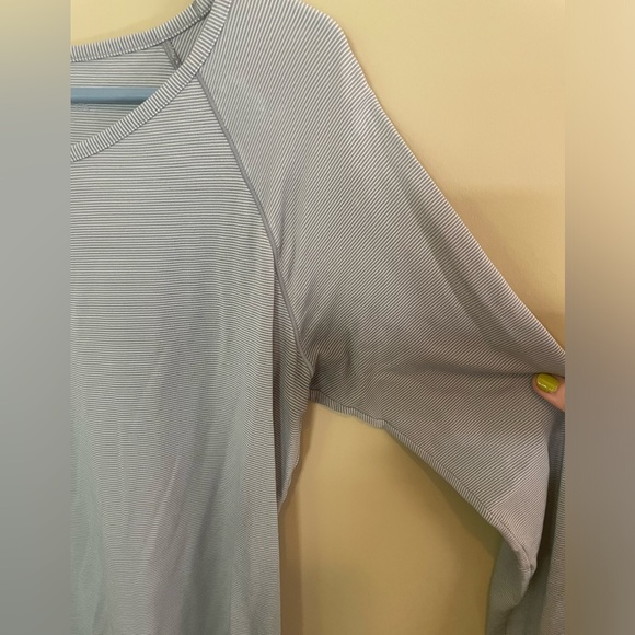 ATHLETA women’s long sleeve tunic, Sz M, grey stripe, GUC - Picture 5 of 6